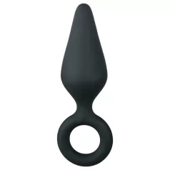 Easytoys - anustappi renkaalla - keskikoko - musta