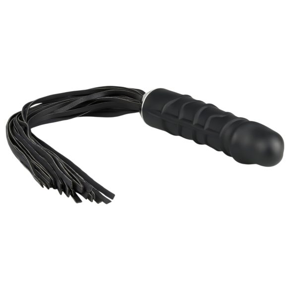 Easytoys Flogger - piiska ja silikonidildo yhdessä (musta)