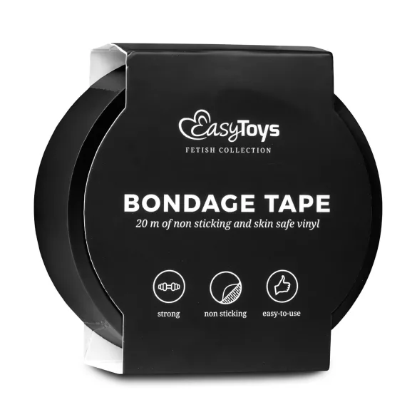 Easytoys - bondage-teippi - musta 20m