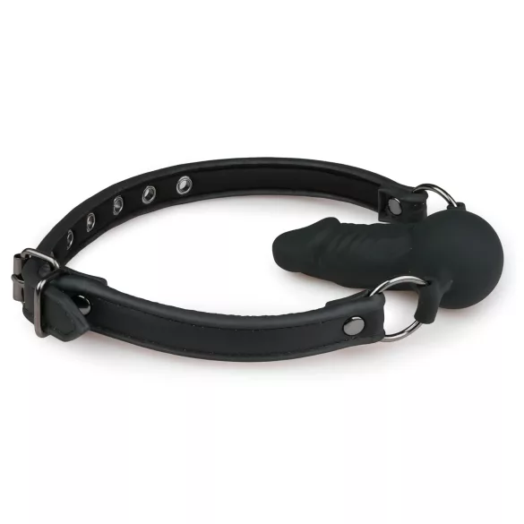 EasyToys - suukapula sisäisellä dildolla (musta)