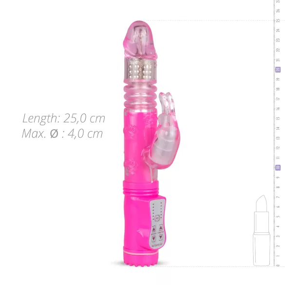 Easytoys Bunny - kaksitoiminen vibraattori - pinkki