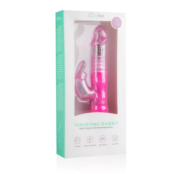 Easytoys Bunny - kaksitoiminen vibraattori - pinkki