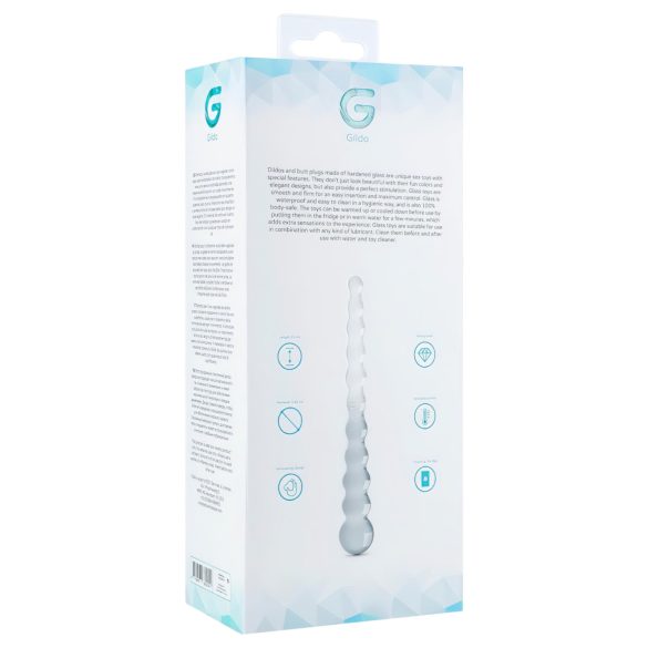 Gildo Glass No. 20 - lasidildo helmillä - läpinäkyvä