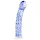 Gildo Glass No. 5 - lasidildo - spiraalikuvio - kirkas/sininen