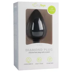 Easytoys Diamond - anustappi kristalli - suuri - musta