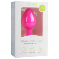   Easytoys Diamond - anustappi - timanttikivi - pinkki - keskikokoinen