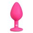 Easytoys Diamond - valkoinen kivi anaalitappi (keskikokoinen) - pinkki