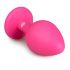 Easytoys Diamond - valkoinen kivi anaalitappi (keskikokoinen) - pinkki