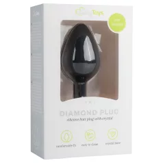 Easytoys Diamond - anustappi kivillä - keskikoko - musta