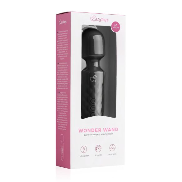 EasyToys Mini Wand - ladattava hieromavibraattori (musta)