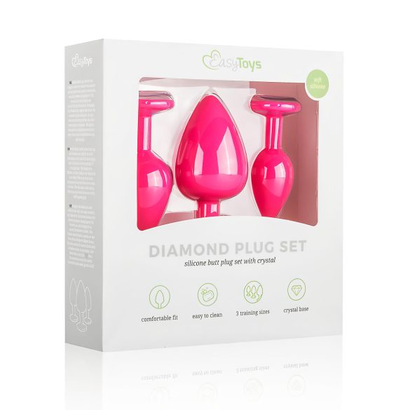 Easytoys Diamond - anustappisetti - pinkki
