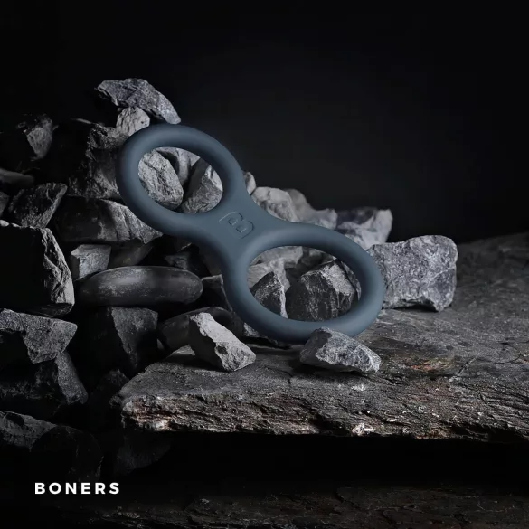 Boners Classic - penis- ja kivestenrengas - silikoni - harmaa