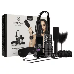   Secret Pleasure Chest - edistynyt BDSM-setti - 14 osaa (musta)