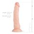 Real Fantasy Dylan - realistinen dildo - 23 cm - luonnollinen väri
