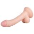 Real Fantasy Vince - dildo kivesten ja esinahan kanssa - 19,5cm - luonnollinen