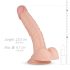 Real Fantasy Derek - aidon tuntuinen dildo kiveksillä - 22cm - luonnonväri