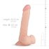 Real Fantasy Felix - realistinen dildo kiveksillä - 22 cm - luonnonvärinen