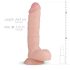 Real Fantasy Glynn - aidon tuntuinen dildo kivesosalla, 25 cm (nude)