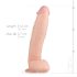 Real Fantasy Dwane - realistinen kivellinen dildo - 31 cm - luonnollinen