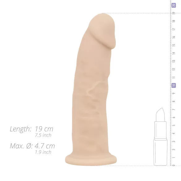 Real Fantasy Winston - luonnollinen imukuppivibraattori 19 cm - beige