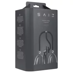   Saiz Premium - rintapumppu tupla - pieni - läpinäkyvä/musta