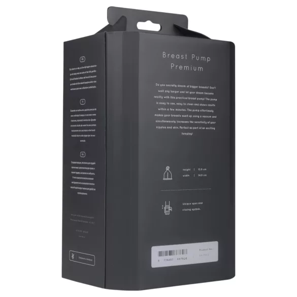 Saiz Premium - rintapumppu tupla - pieni - läpinäkyvä/musta