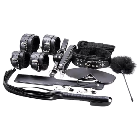 Blaze Ultimate - bondage-setti - 10 osaa - musta