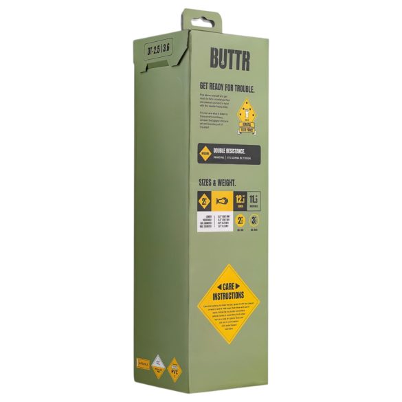 BUTTR - kaksipäinen fistingdildo imukupilla - musta