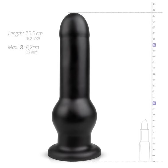 BUTTR Tactical I - tapetin kiinnitettävä dildo - musta