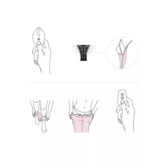 Pantyrebel - kauko-ohjattavat vibraatiotangat - musta S-L
