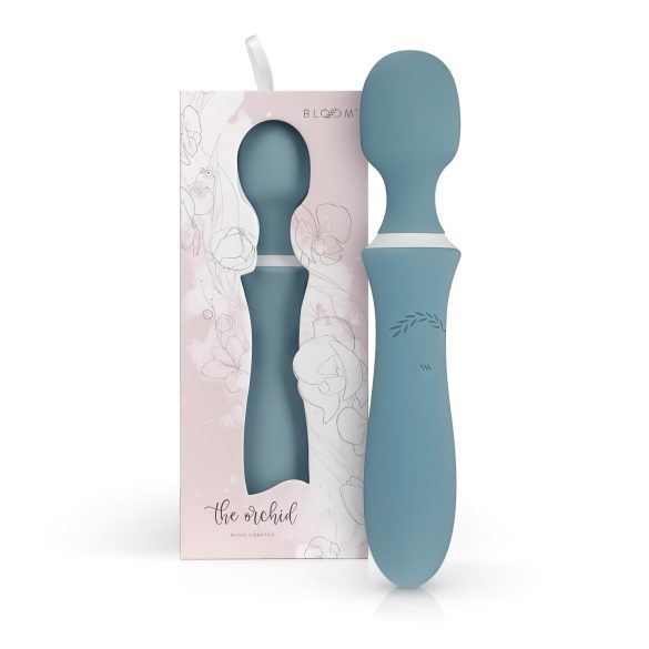 Bloom Orchid Wand - ladattava, hierova vibraattori (turkoosi)
