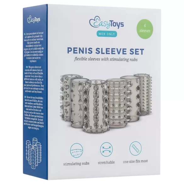 Easytoys - penissuojasarja - 6 kappaletta - harmaa