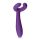 Easytoys Couple - ladattava, vedenkestävä parivibraattori (violetti)