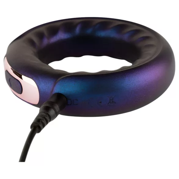 Hueman Saturn - vibraatiopenisrengas - ladattava, vedenkestävä - violetti