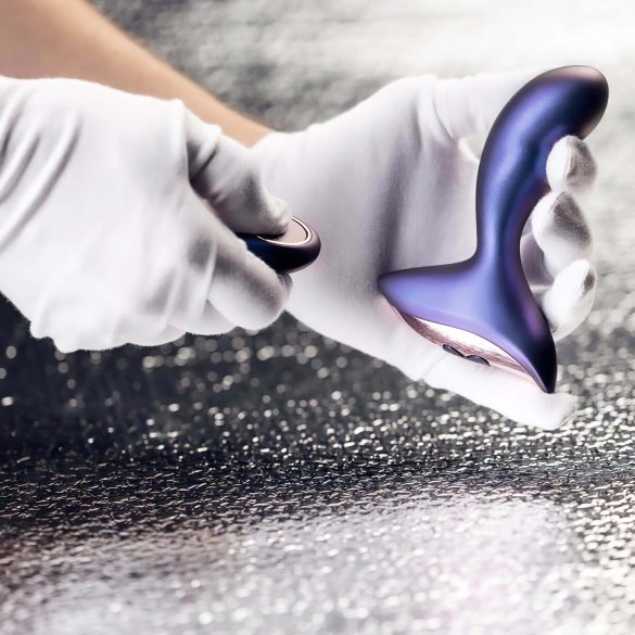 Hueman Intergalactic - anustappi vibraattorilla - silikoni - violetti