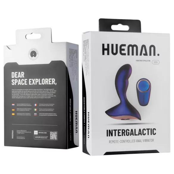Hueman Intergalactic - anustappi vibraattorilla - silikoni - violetti
