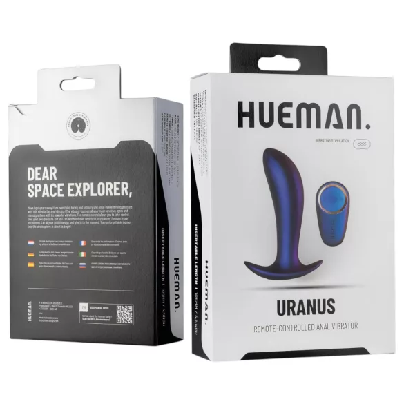 Hueman Uranus - ladattava anustikkuvibraattori - kaukosäädin - violetti