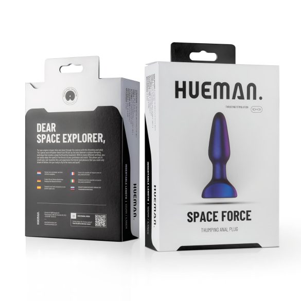 Hueman Space Force - vedenkestävä työntävä anaalivibraattori (lila)