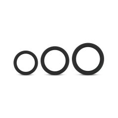 Easytoys Explore Ring - penisrengas setti - 3 osaa (musta)