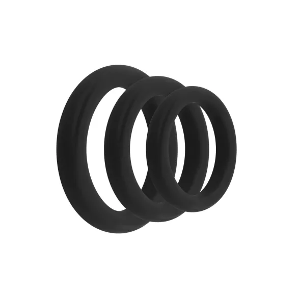 Easytoys Explore Ring - penisrenkaiden setti - 3 kpl - musta