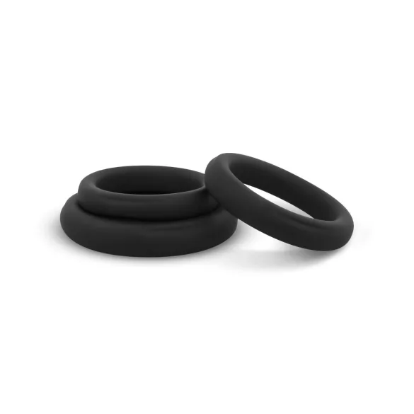 Easytoys Explore Ring - penisrenkaiden setti - 3 kpl - musta