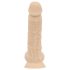 Real Fantasy Ashton - realistinen kivellinen dildo - 20,5 cm - vaalea
