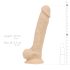 Real Fantasy Ashton - realistinen kivellinen dildo - 20,5 cm - vaalea