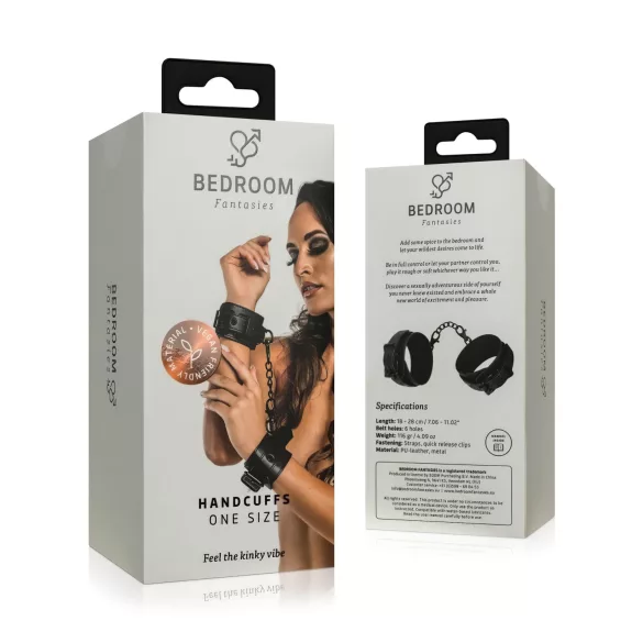 Bedroom Fantasies - käsiraudat ketjulla - musta