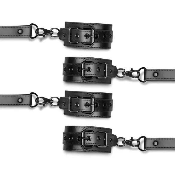 Bedroom Fantasies - käsikahleet ja jalkakahleet - musta