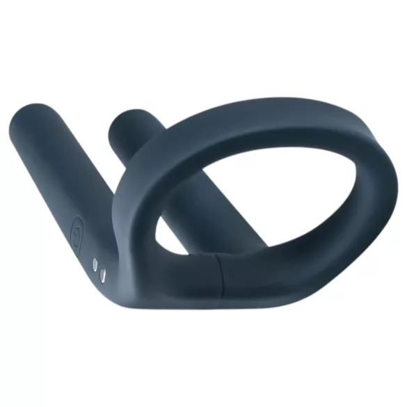 Boners - ladattava penisrengas ja kivesten värinä - silikoni - sininen