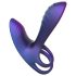 Hueman Infinity Ignite - Värisevä penis- ja kivestenrengas (violetti)