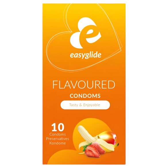 EasyGlide Maku - hedelmänmakuinen kondomi (10 kpl)