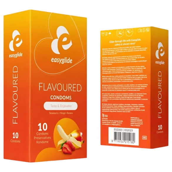 EasyGlide - makuuksilla kondomi - hedelmä - 10 kpl