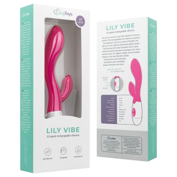 Easytoys Lily 2.0 - ladattava klitorisvarrellinen vibraattori - pinkki